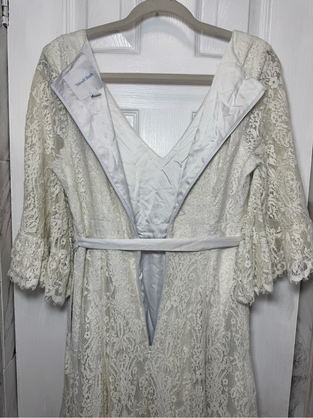 Modcloth Through the Bluebells Lace Maxi Dress Women’s Medium Vintage Inspired - Picture 14 of 16